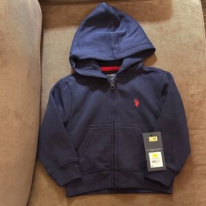 🌲U.S. Polo Assn. Navy Blue Kids Zip up Hoodie